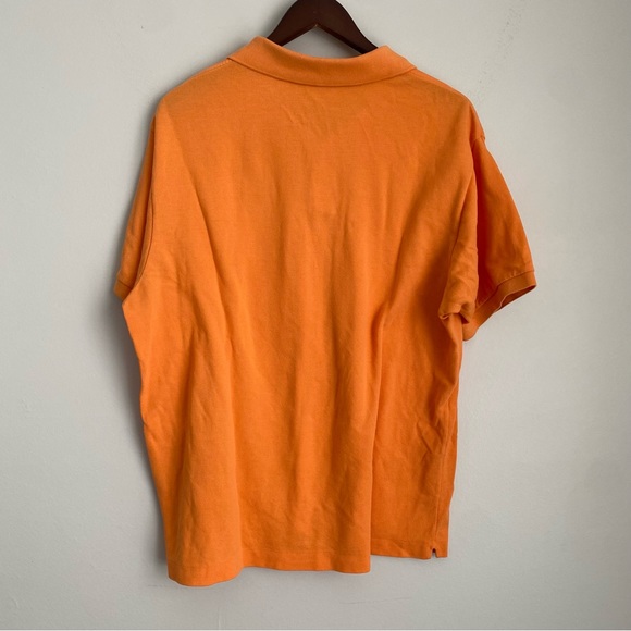 LACOSTE $135 Mens 7 XXL Orange Pique Cotton Polo Short Sleeve Shirt QQ3 - Picture 4 of 4